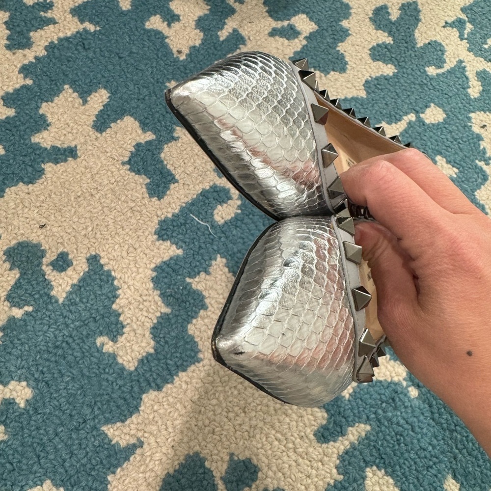Valentino Silver Studded Women's Flats size 36 - Picture 4 of 6